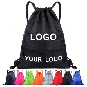 Sacs à cordon personnalisés en gros avec logo, sac à cordon en nylon, sac à dos de sport à cordon pour l'extérieur, sac à cordon - Product Image 1