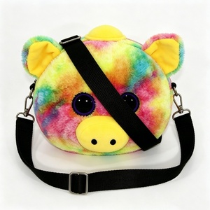 Customized <b>Cute</b> Pig Plush Shoulder Bag,Multicolor Pig Plush Crossbody,Rainbow Pig Plush Crossbody Bag,Tie-Dye Pig Plush <b>Purse</b> - Product Image 5