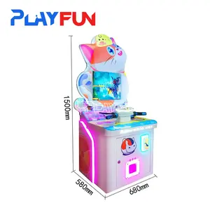 Playfun Hot Sale Indoor Pretpark Kids Autorace Gun Shooting Whack-A-Mole Mini-Videogameconsole-Apparatuur