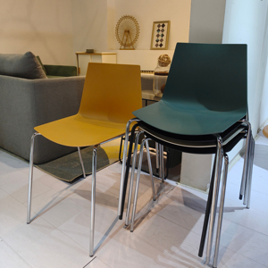 Wholesale Factory Minimalist Furniture Modern <strong>Simple</strong> Cateen <strong>Chair</strong> White Restaurant Nordic Cafe Armless Metal Legs Dining <strong>Chair</strong> - Product Image 2