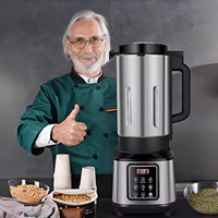 Machine à lait de soja commerciale en acier inoxydable 6L, pour la maison, les cafés, entièrement automatique, broyage, cuisson, tout-en-un, sans ébullition