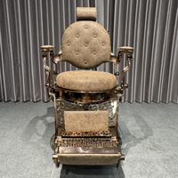Chaise de barbier de luxe rétro européenne, chaise professionnelle pour la coupe et le coiffage des cheveux pour hommes, chaise de salon haut de gamme pour salon de coiffure et institut de beauté