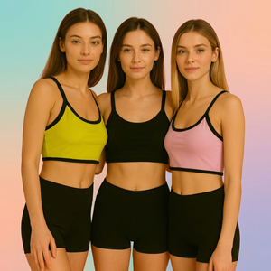 Completo sportivo da donna 2 pezzi: reggiseno e perizoma per yoga, traspirante, ad asciugatura rapida, a vita alta, con spalline regolabili, per fitness - Product Image 3