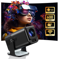 Mini Proyector Inteligente V1, Android 13, WiFi 6, 300ANSI Lúmenes, LED, Cine en Casa, Proyector Portátil, Compatible con 1080P/3D, Netflix, YouTube