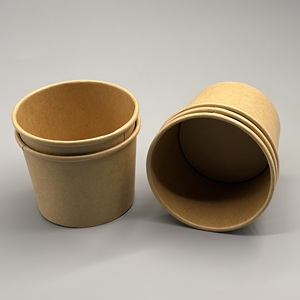 Bol à salade en papier compostable écologique, résistant à la graisse, avec couvercle transparent en PET pour l'emballage de la restauration rapide - Product Image 3