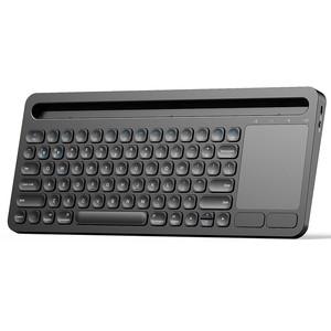Silent Click Wireless <b>Keyboard</b> with Touchpad and Phone Holder Dual Mode <b>keyboard</b> for <b>Tablet</b>/Phone/Laptop Office - Product Image 1