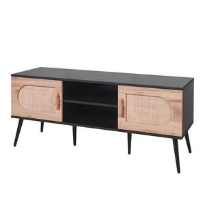 Trung tâm giải trí hiện đại TV đứng phòng khách Tủ trượt đường sắt cửa tủ bên truyền hình phương tiện truyền thông giao diện điều khiển Bảng điều khiển bằng gỗ - Product Image 5