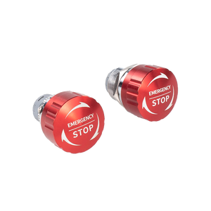 Interrupteurs à bouton-poussoir d'arrêt d'urgence rotatifs rouges ultra-courts de 16 mm à déclenchement rapide, étanches, en métal, à commande champignon - Product Image 1