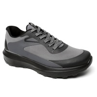 Chaussures de sport décontractées pour hommes, basses, confortables, à lacets, en maille respirante grise, personnalisables avec logo OEM, vente en gros