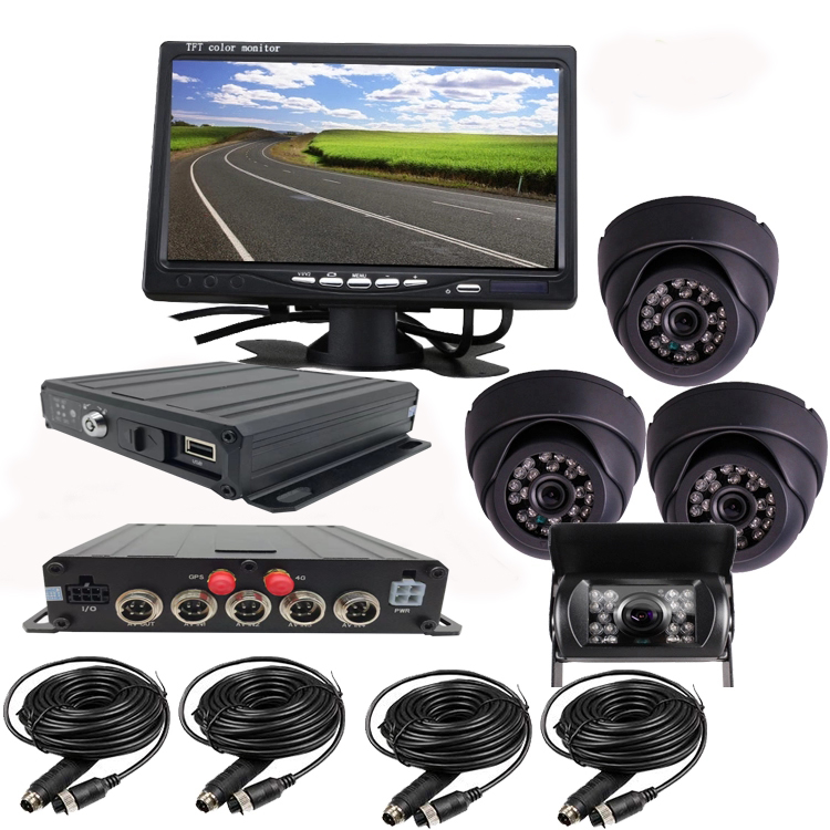 Gerçek zamanlı kayıt DVR GPS 3G 4G WiFi movil dvr 4 kanal SD kart sabit disk mini mobil dvr