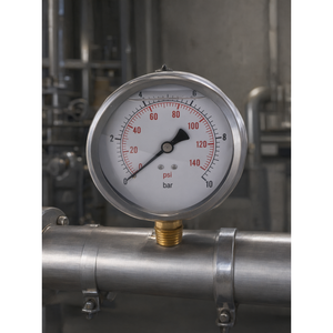 Manómetro Radial de Acero Inoxidable de 100 mm YN100ZC, Resistente a Vibraciones, Lleno de Aceite, para Medición Industrial - Product Image 2