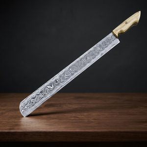 Cuchillo de Chef de Acero de Damasco Forjado a Mano Impresionante de BA ENTERPRISES, Precio de Fábrica Premium |   Cuchillo de Cocina Hecho a Mano Personalizado de 16.5 Pulgadas - Product Image 3
