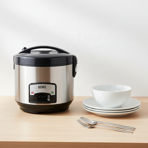 Hot Sale Stainless Steel Deluxe Rice <b>Cooker</b> With Non-stick Pot up 1L Capacity for Household Hotel Use Home Appliances Deluxe Ric - Product Image 1