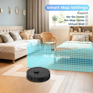 Aspirateur robot intelligent automatique pour la maison avec filtre à eau en plastique HEPA, fonctions de nettoyage humide et sec pour la maison et l'hôtel, prise US - Product Image 4