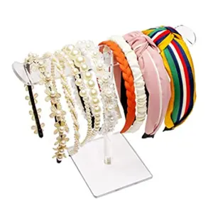 Wholesale Clear Acrylic Transparent Band Headband Stand Acrylic Headband Holder Hair Accessories Organizer Clear Stand for Girls