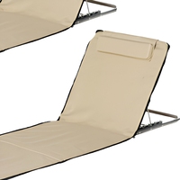Chaise de jardin en aluminium à dossier haut Jinen, design moderne et léger, tissu Oxford, mobilier d'extérieur, utilisation plage, camping, pêche
