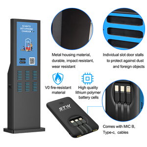 Nueva llegada 24 ranuras de pago con código QR máquina expendedora gabinete banco de energía estación de carga de teléfono alquiler quiosco powerbank compartido - Product Image 3