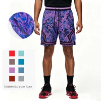 Shorts de sport décontractés de haute qualité, motif personnalisé, grande taille, 100% polyester, shorts de basket-ball pour hommes