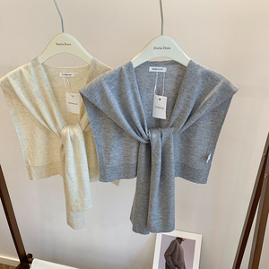 <strong>2025</strong> <strong>New</strong> Knitted <strong>Wool</strong> Collar Small <strong>Shawl</strong> Decorative Collar <strong>Wool</strong> Knot Decorative Scarf <strong>Wool</strong> Knitted Small <strong>Shawl</strong> Wholesale - Product Image 3
