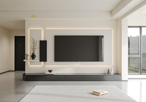 Mueble <span class=keywords><strong>de</strong></span> TV Premium Personalizado y Mueble <span class=keywords><strong>de</strong></span> Pared para TV, Unidad Elegante para Vestíbulos Corporativos/Proyectos <span class=keywords><strong>de</strong></span> Clubes Privados - Product Image 2