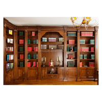 Bibliothèque en bois massif sur mesure avec échelle, meuble de bureau, de maison ou de travail, étagère à livres, armoire à livres, pour bureau à domicile ou salle d'étude