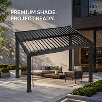 Pergola électrique en aluminium pour projets hôteliers et aménagement paysager, avec contrôle motorisé du toit et options de taille configurables