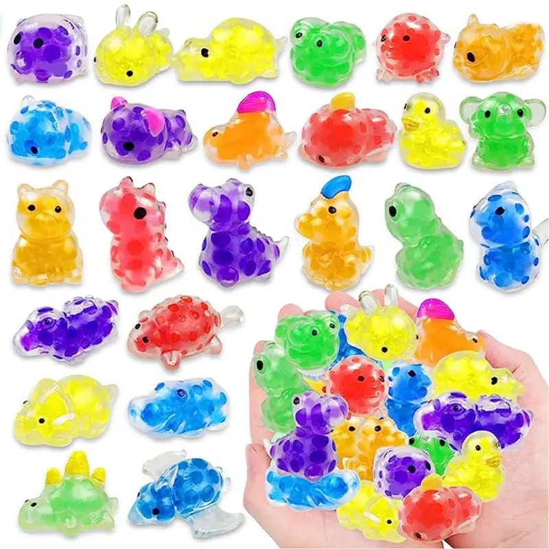 Nouveau Design de Haute Qualité Tiktok Pop Fun TPR Squeeze Animal Dinosaure Perles Ball Fidget Sensory Vent Jouet Pour Enfants