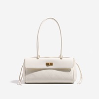 Sac à main en cuir de vachette de luxe grande capacité pour femmes, sac bandoulière avec serrure