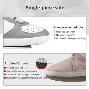 Pieds nus enfants chaussures chaussures de marche confortables doublure en cuir respirant à la mode élégant pour l'extérieur - Product Image 6