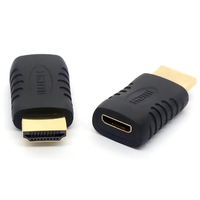 Adaptador Mini HDMI Hembra a HDMI Macho, Conector de Extensión de Audio y Video Full HD, Cable Extensor HDMI Macho a Hembra para Cámara