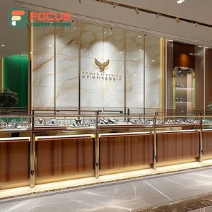 Minimalist Custom Jewelry Store Furniture Manufacturer Wood Frame Mall Counter Jewelry Cabinet - Product Image 1