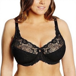 Women's Black Lace Underwire <b>Bra</b> Sexy Non-Convertible Strap Push Up - Product Image 1