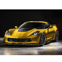 Kit carrosserie large en fibre de carbone style Z06 2014-2019, comprenant lèvre avant, diffuseur, jupes latérales et ailes, pour mise à niveau facelift Chevrolet Corvette C7