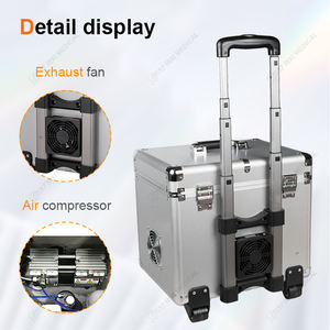 Draagbare Tandheelkundige Koffer Met Elektrische Stroombron Mobiele Trolley & Turbinezuigkracht Gemaakt Van Duurzaam Metaalstaal & Kunststof - Product Image 6