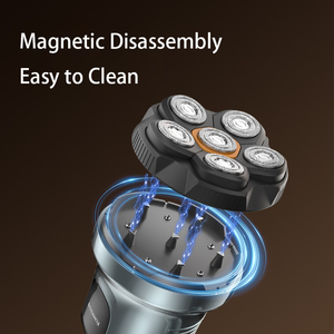 Magnetic 6D <b>Head</b> Shavers Bald Men Replacement Floating Smooth Scalp <b>Razor</b> Waterproof Wet/Dry Shaving Machine RV Body - Product Image 2
