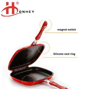 高品质铝制不粘双面方形Happycall双面烤盘煎锅厂家直销批发 - Product Image 5