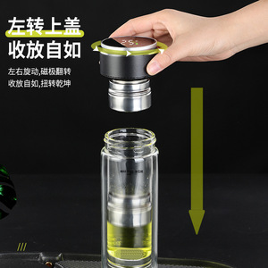 Smart Touch Temperature Display Insulated Glass <b>Water</b> <b>Bottle</b> With <b>Filter</b> For Business Gifts - Product Image 2
