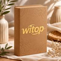 Cajas de Cartón Decorativas con Cierre Magnético y Logotipo Personalizado, Estilo Libro, en Papel Kraft