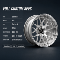 Jantes forgées OEM 3 pièces multi-brins argentées 20x9 10J 5x120 6061T6 sur mesure à déport profond pour Chevrolet – Vente chaude directe usine