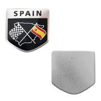 Emblem Mobil Bendera Spanyol Kustom, Pengganti Grille Mobil, Medali Enamel, Lencana Balap Nasional, Hadiah untuk Kendaraan di Pulau Iberia