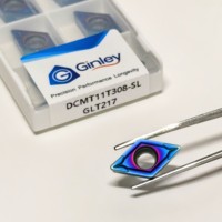 Plaquette de tournage en carbure nano bleu OEM DCMT070204 DCMT11T304 DCMT11T308 pour acier inoxydable
