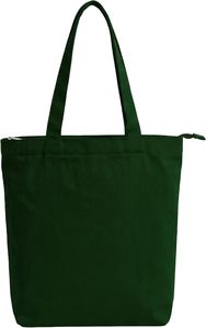 <b>Large</b> Capacity Folding Cotton Canvas Travel Tote <b>Bag</b> with Zipper Closure Light Weight Reusable Custom Logo - Product Image 2