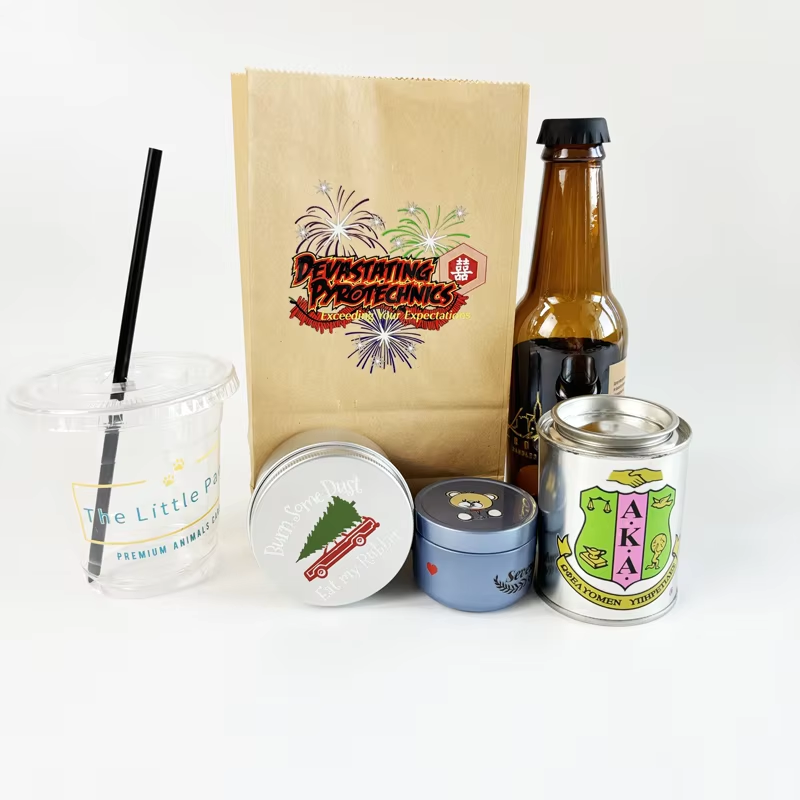 Waterproof Packing Label 3D Printed UV Transfer Stickers Vinyl Transfer Packing Label for Business