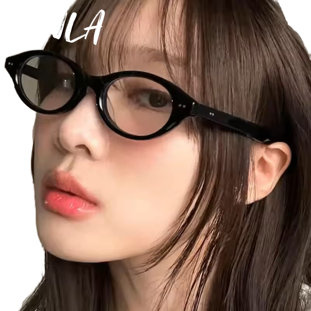 ZANLA ZLQB24068 2025 Fashionable Unisex Optical Anti Blue Ray Eyeglasses Reading Glasses Trendy Retro Oval Frame Patchwork All