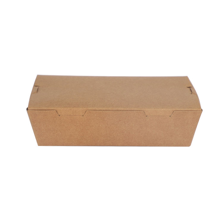Kraft Paper Food Box Custom Disposable Paper Pe Customized Food Packing With Logo