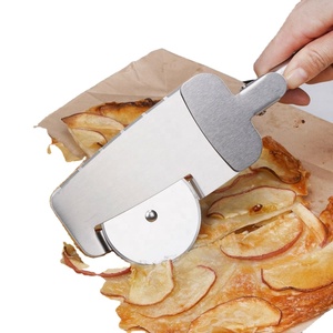 Stainless Steel Cookware Pizza Creative <b>Baking</b> Tools Supplies Single Wheel Round Roller Knife - Product Image 4