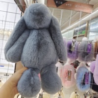[Bunny] Nouveau porte-clés en peluche Shy Bunny avec oreilles florales, confortable, écologique et durable, en stock