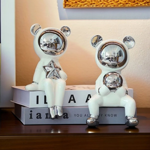 Internet celebridad luz lujo cerámica pareja sentado postura adornos sol Luna astronauta Art <span class=keywords><strong>Deco</strong></span> sujetalibros tradicionales <span class=keywords><strong>hogar</strong></span> - Product Image 2