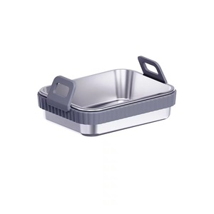 Best-Selling <b>Air</b> <b>Fryer</b> <b>Baking</b> <b>Tray</b> & Mat with <b>Silicone</b> Handles Rectangular Shape for Home Use - Product Image 5