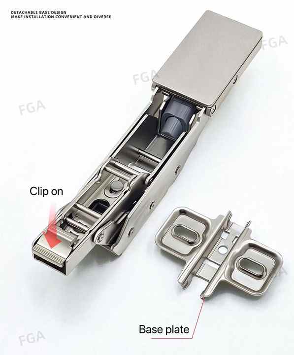 110 Degree Frameless Glass Door Hinge Mirror Damping Zinc Alloy